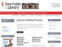 Tablet Screenshot of ionepubliclibrary.com